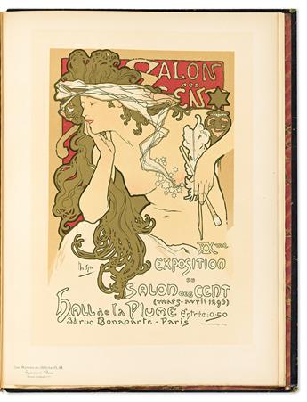 VARIOUS ARTISTS. LES MAITRES DE L’AFFICHE. Bound volumes 2-5. 1897-1900. 16x12½ inches, 40½x31¾ cm. Chaix, Paris.